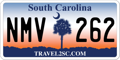 SC license plate NMV262