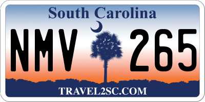 SC license plate NMV265