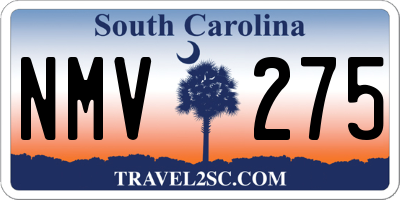 SC license plate NMV275