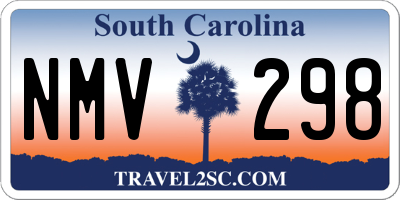 SC license plate NMV298
