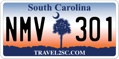 SC license plate NMV301
