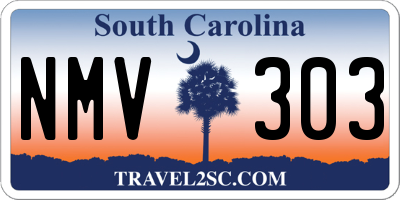 SC license plate NMV303