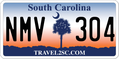 SC license plate NMV304