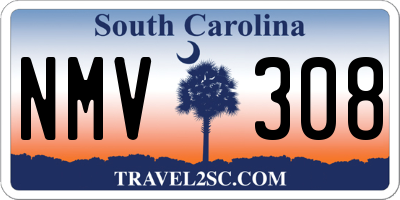 SC license plate NMV308