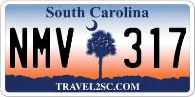 SC license plate NMV317