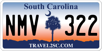 SC license plate NMV322