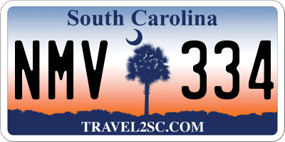 SC license plate NMV334