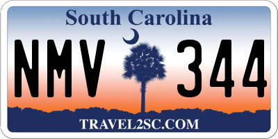 SC license plate NMV344