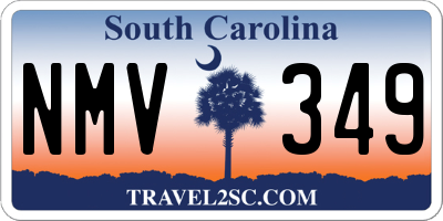 SC license plate NMV349