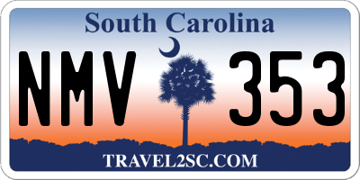 SC license plate NMV353