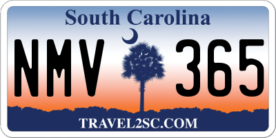 SC license plate NMV365