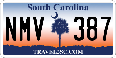 SC license plate NMV387