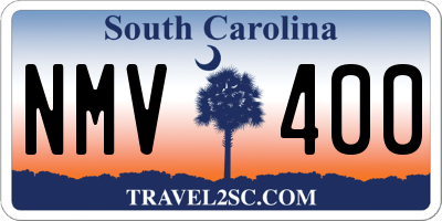 SC license plate NMV400