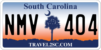 SC license plate NMV404
