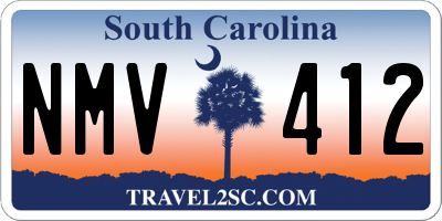 SC license plate NMV412