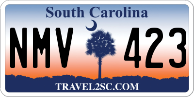 SC license plate NMV423