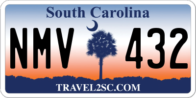 SC license plate NMV432