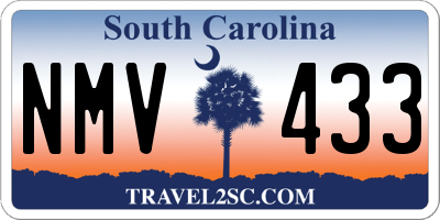 SC license plate NMV433