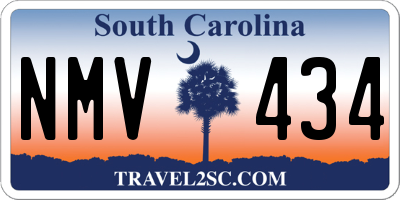 SC license plate NMV434