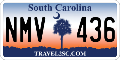 SC license plate NMV436