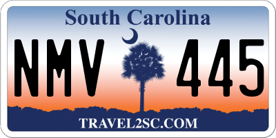 SC license plate NMV445