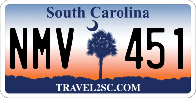SC license plate NMV451