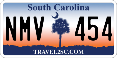SC license plate NMV454