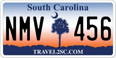 SC license plate NMV456