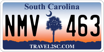 SC license plate NMV463