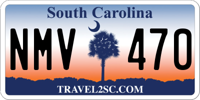 SC license plate NMV470