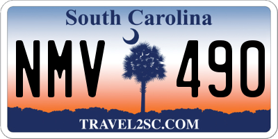 SC license plate NMV490