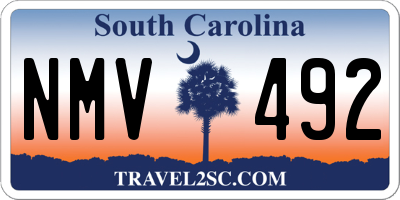 SC license plate NMV492