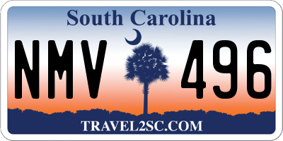 SC license plate NMV496