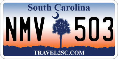 SC license plate NMV503