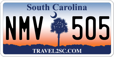 SC license plate NMV505