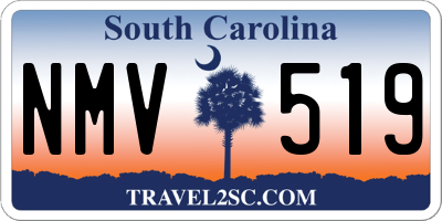 SC license plate NMV519