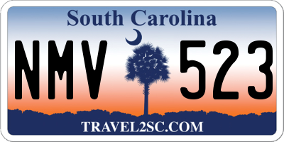SC license plate NMV523
