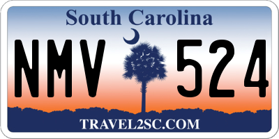 SC license plate NMV524