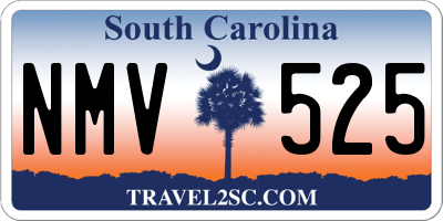 SC license plate NMV525