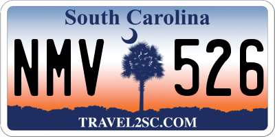 SC license plate NMV526