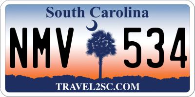 SC license plate NMV534