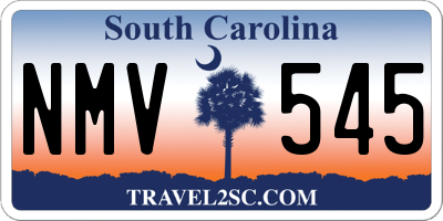 SC license plate NMV545