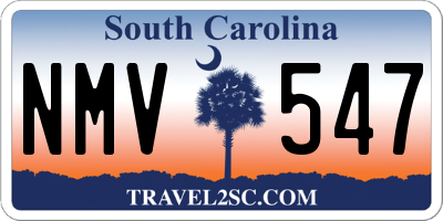 SC license plate NMV547