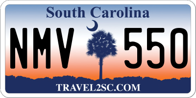 SC license plate NMV550