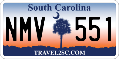 SC license plate NMV551