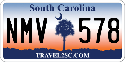 SC license plate NMV578