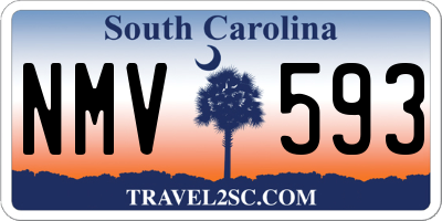SC license plate NMV593
