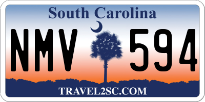 SC license plate NMV594