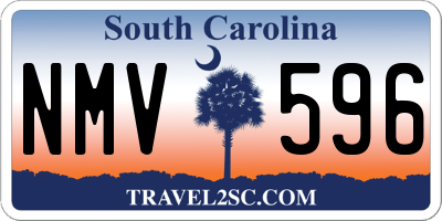 SC license plate NMV596