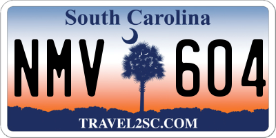 SC license plate NMV604